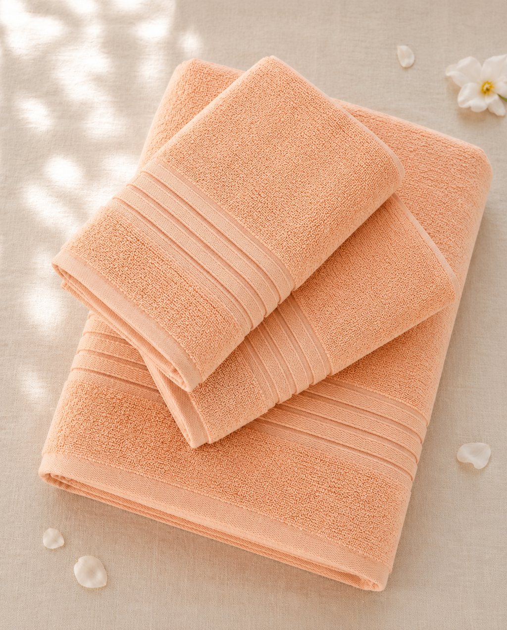 Master Towel – Premium 2-Piece Peach Towel Set