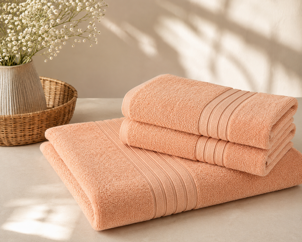 Master Towel – Premium 2-Piece Peach Towel Set