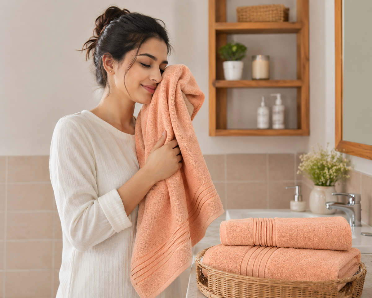 Master Towel – Premium 2-Piece Peach Towel Set