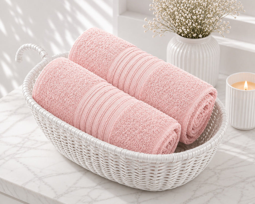 Master Towel – Premium 2-Piece Pink Towel Set