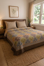Heritage Mosaic Bedsheet Set – King Size with 2 Pillow Covers