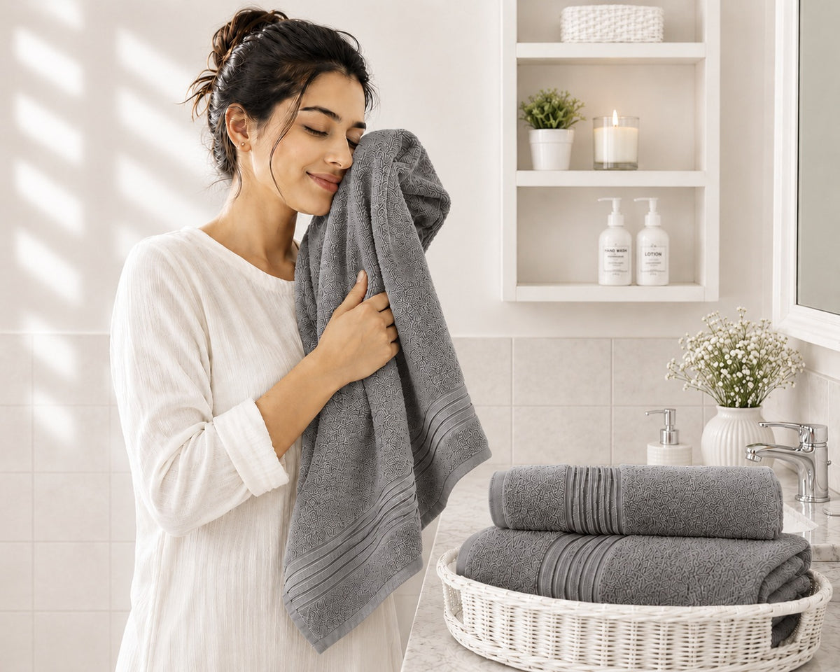 Master Towel – Premium 2-Piece Grey Towel Set