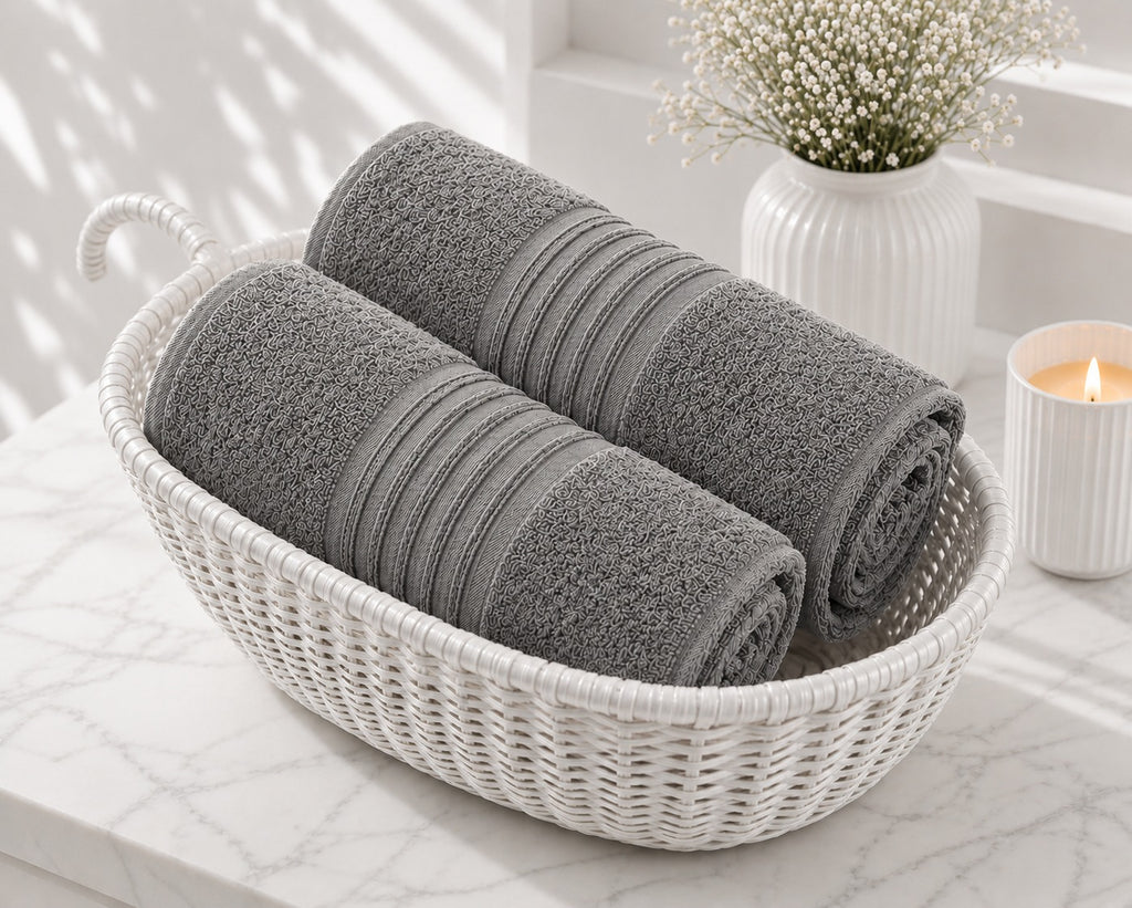 Master Towel – Premium 2-Piece Grey Towel Set