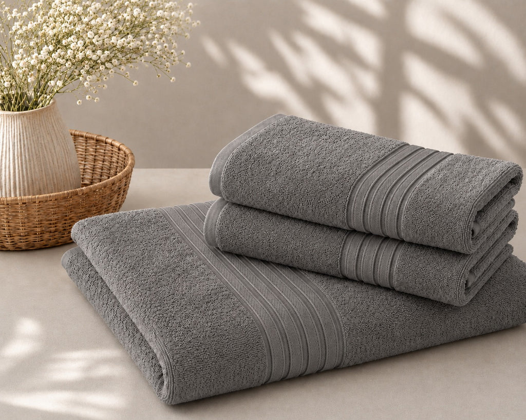 Master Towel – Premium 2-Piece Grey Towel Set