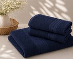 Master Towel – Premium 2-Piece Navy Blue Towel Set