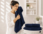 Master Towel – Premium 2-Piece Navy Blue Towel Set