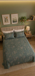 Floral Twigs Bedsheet Set – King Size with 2 Pillow Covers