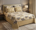 Royal Beige Bedsheet Set – King Size with 2 Pillow Covers
