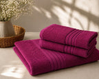 Master Towel – Premium 2-Piece Magenta Blue Towel Set