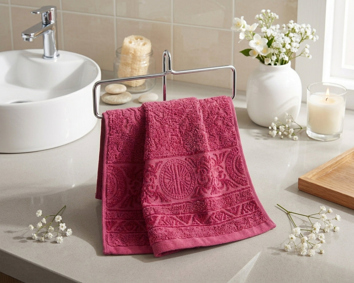 Master Towel – Premium 2-Piece Elite Pink Towel Set
