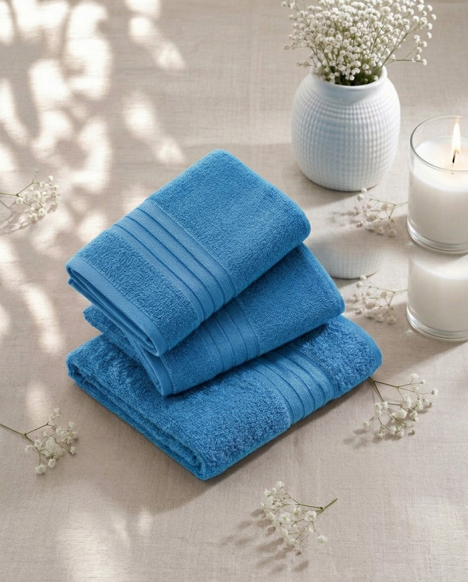 Master Towel – Premium 2-Piece Sky Blue Towel Set