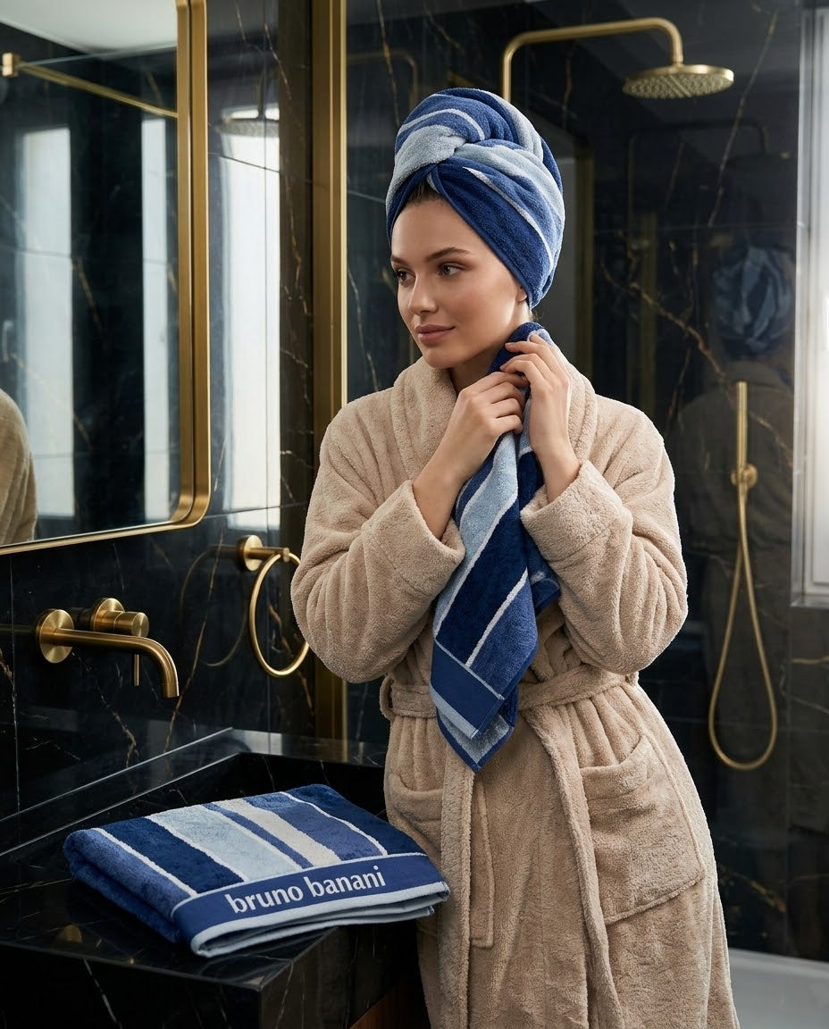 Ocean Stripe Export Towel - Premium 2-Piece Towel Set