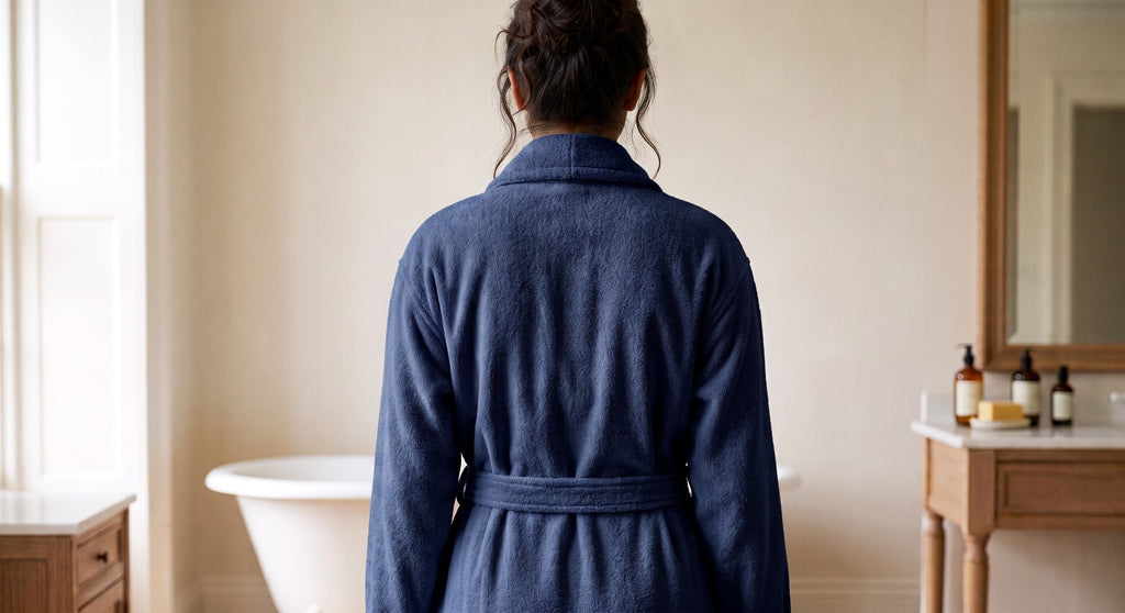 Navy Blue Bathrobe