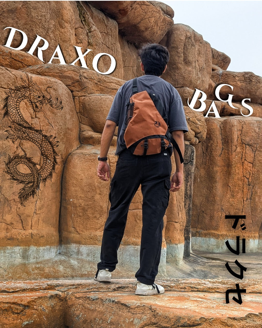 The Ultimate Draxo Cross Body Bag - Brownish Orange