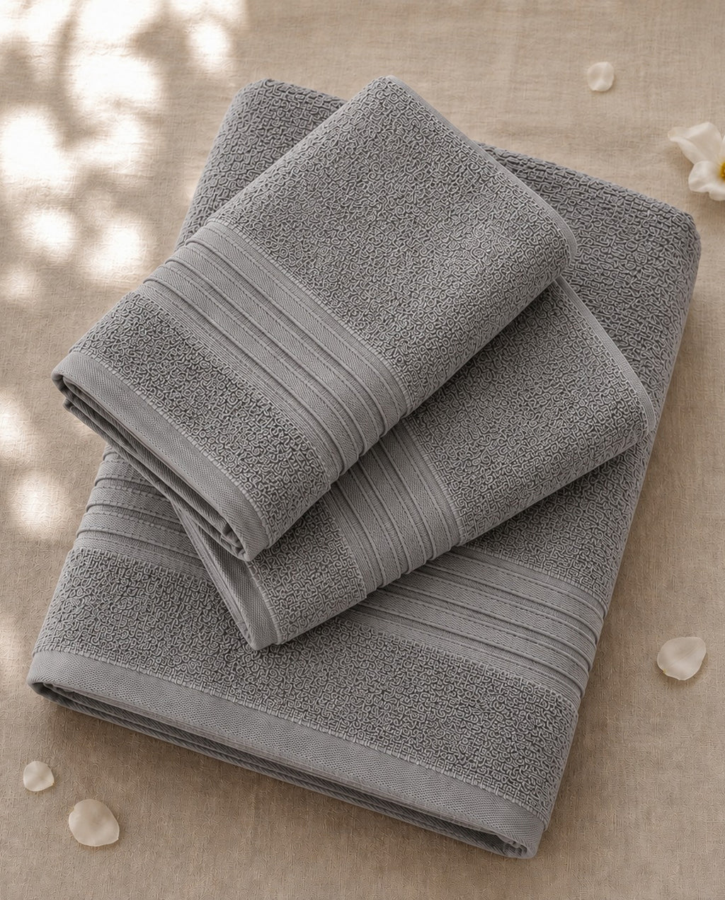 Master Towel – Premium 2-Piece Grey Towel Set