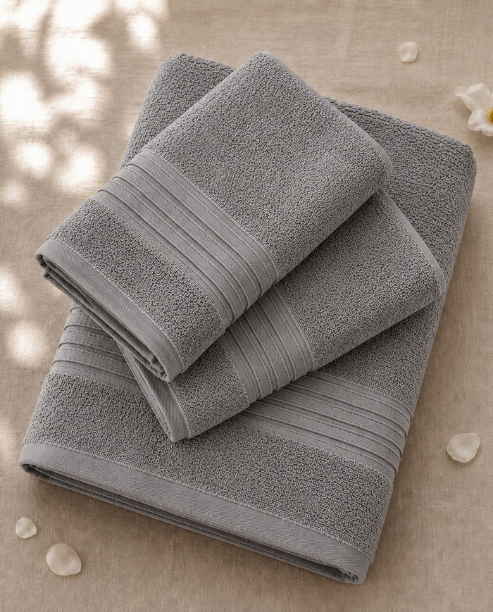 Master Towel – Premium 2-Piece Grey Towel Set
