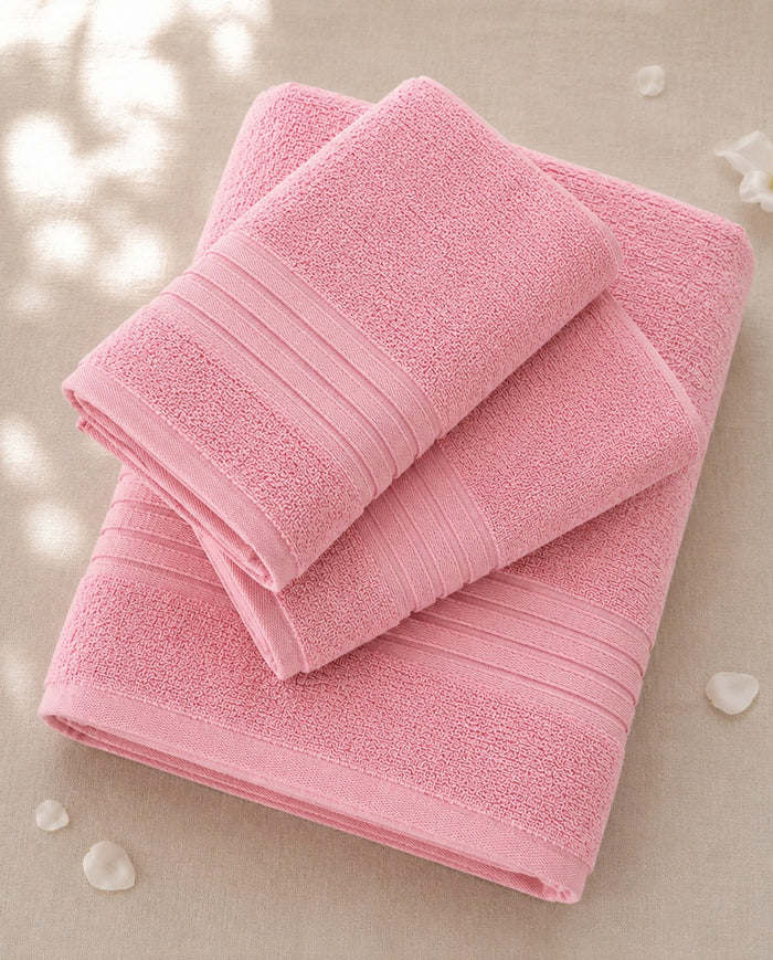 Master Towel – Premium 2-Piece Pink Towel Set